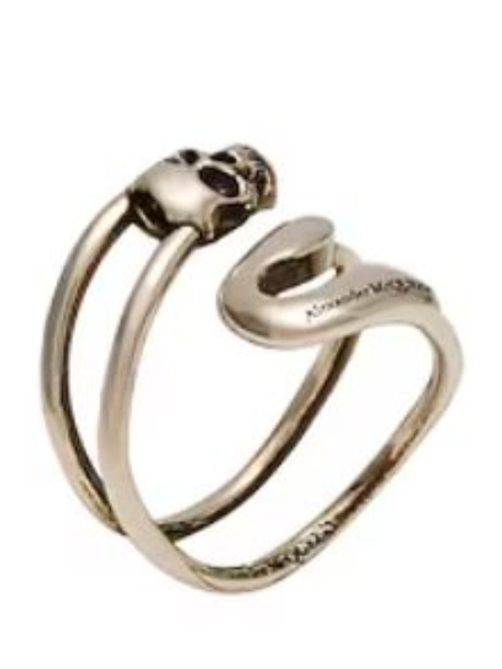 Alexander McQueen Pin Ring Silver Size IT 17 - Picture 3 of 6